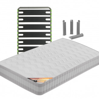 TAHITI - Pack Matelas + AltoSenso 90x190 + Pieds