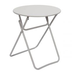 Malam - Table d'Appoint Ronde Pliante Taupe