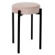 STACK - Tabouret Empilable Rond Velours Rose