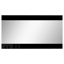COLUMBUS / ALYSSA - Miroir Longueur 150cm Laqué Brillant Blanc et Noir