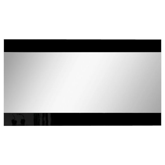 COLUMBUS - Miroir Longueur 150cm Laqué Brillant Blanc et Noir