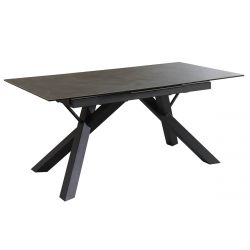 MOVIA - Table Allongeable Céramique Anthracite