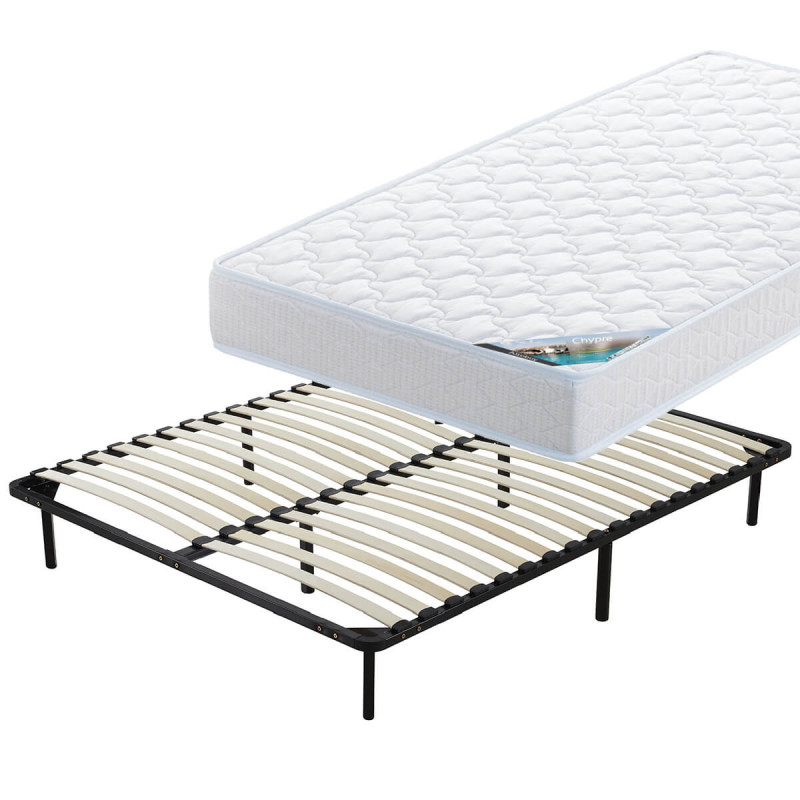 CHYPRE - Pack Matelas + Sommier Démontable AltoMax 160x200cm + Pieds