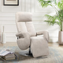 ROSARIO - Fauteuil Relax Electrique Cuir Gris Clair