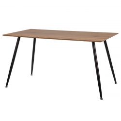 DURRES - Table Rectangulaire 140cm Aspect Chêne