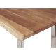 JAIPUR - Table Repas 160 cm Acacia et Métal Chromé