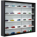 COLLECT N&B - Vitrine Murale 5 Compartiments Noire et Blanche