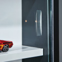 COLLECT N&B - Vitrine Murale 5 Compartiments Noire et Blanche