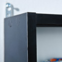 COLLECT N&B - Vitrine Murale 5 Compartiments Noire et Blanche