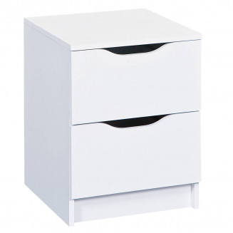 JENNY - Commode 2 Tiroirs Coloris Blanc