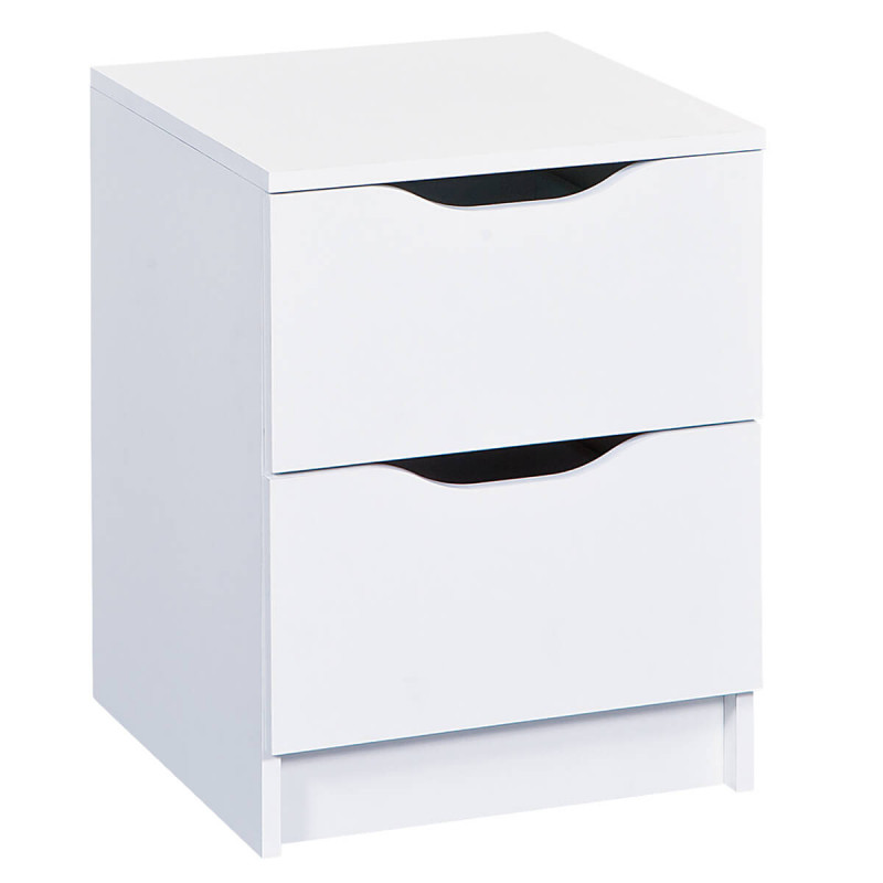 JENNY - Commode 2 Tiroirs Coloris Blanc