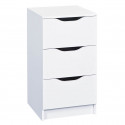 JENNY - Commode 3 Tiroirs Coloris Blanc