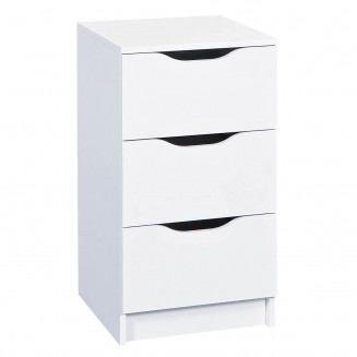 JENNY - Commode 3 Tiroirs Coloris Blanc