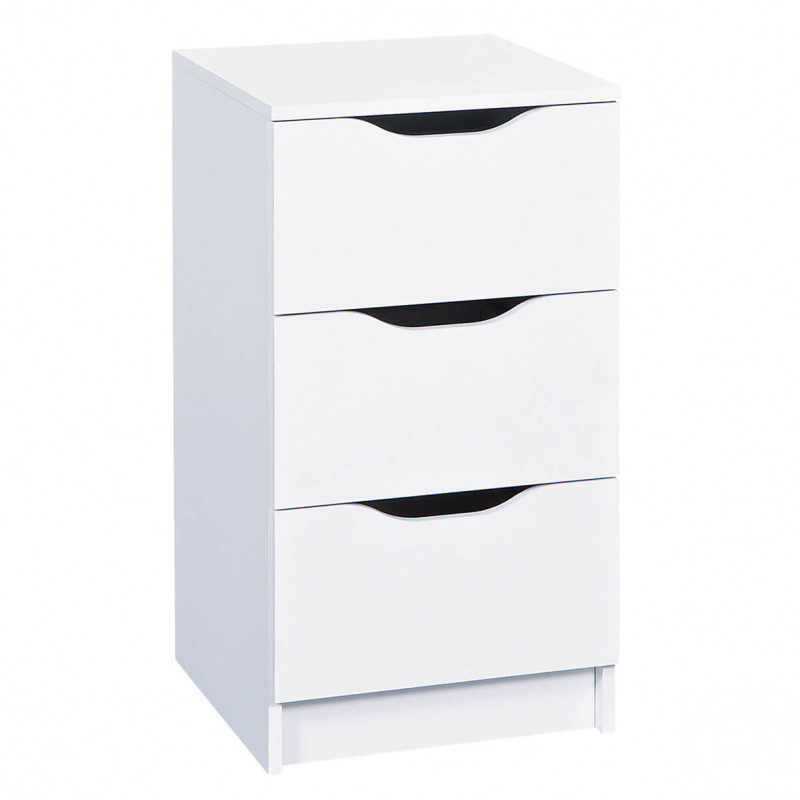 JENNY - Commode 3 Tiroirs Coloris Blanc JENNY - Commode 3 Tiroirs Coloris Blanc