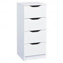 JENNY - Commode 4 Tiroirs Coloris Blanc