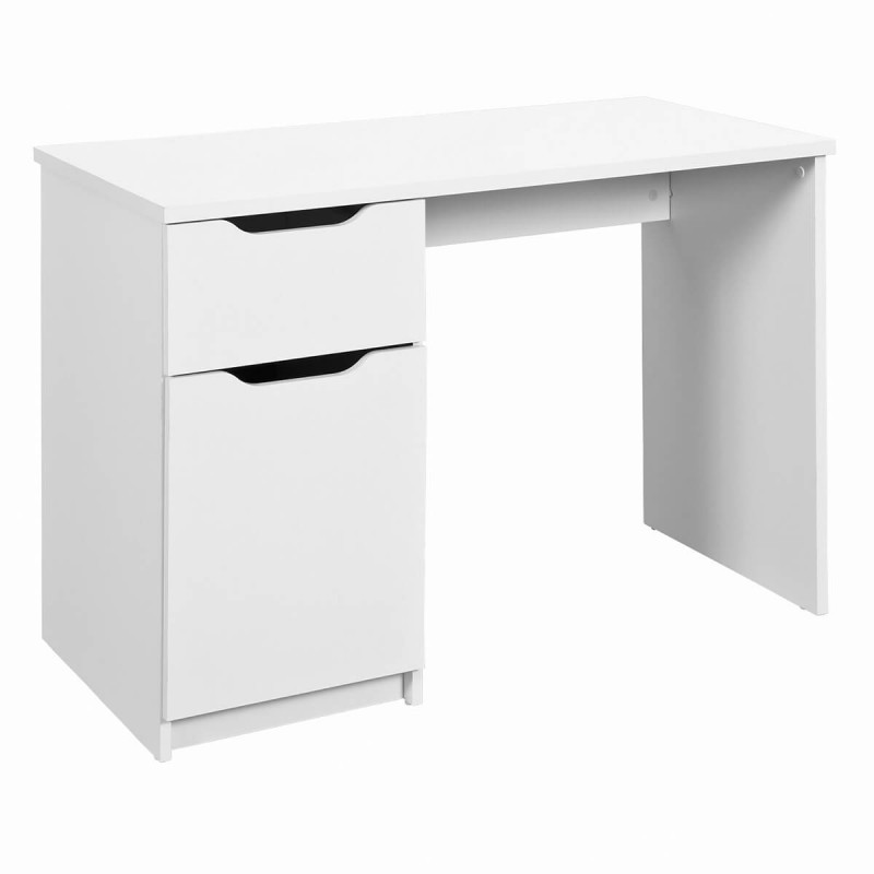 JENNY - Bureau 1 Porte 1 Tiroir Coloris Blanc JENNY - Bureau 1 Porte 1 Tiroir Coloris Blanc