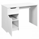 JENNY - Bureau 1 Porte 1 Tiroir Coloris Blanc