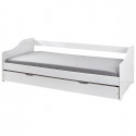 BARBARA - Pack Lit Gigogne 90x200 + 1 Matelas Ibiza