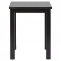 FLIX - Table d'Appoint Carrée Bois Massif Vernis Noir