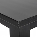 FLIX - Table d'Appoint Carrée Bois Massif Vernis Noir