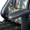 KUBISA - Fauteuil de Bureau Simili Motif Camouflage