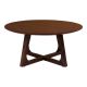 LYNGBY - Table Basse Ronde Ø75cm MDF Placage Noyer