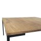 BERGAME - Table Basse Rectangulaire 110cm Chêne Massif et Pieds Acier