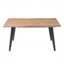 STIK - Table Repas 150cm Allongeable Plateau Effet Bois Brut