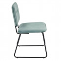 VINCE - Lot de 2 Chaises Velours Bleu Céladon