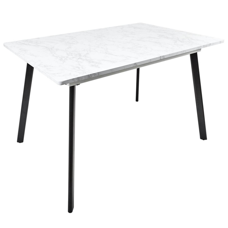 MIOS - Table Repas 120cm Allongeable Imitation Marbre