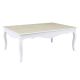 CLEMENCE - Table Basse Rectangulaire Blanche