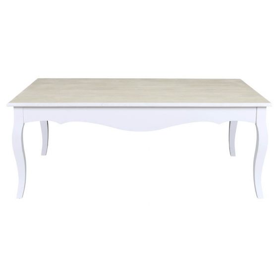 CLEMENCE - Table Basse Rectangulaire Blanche
