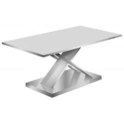 BERGEN - Table Basse Rectangulaire L120cm Coloris Blanc