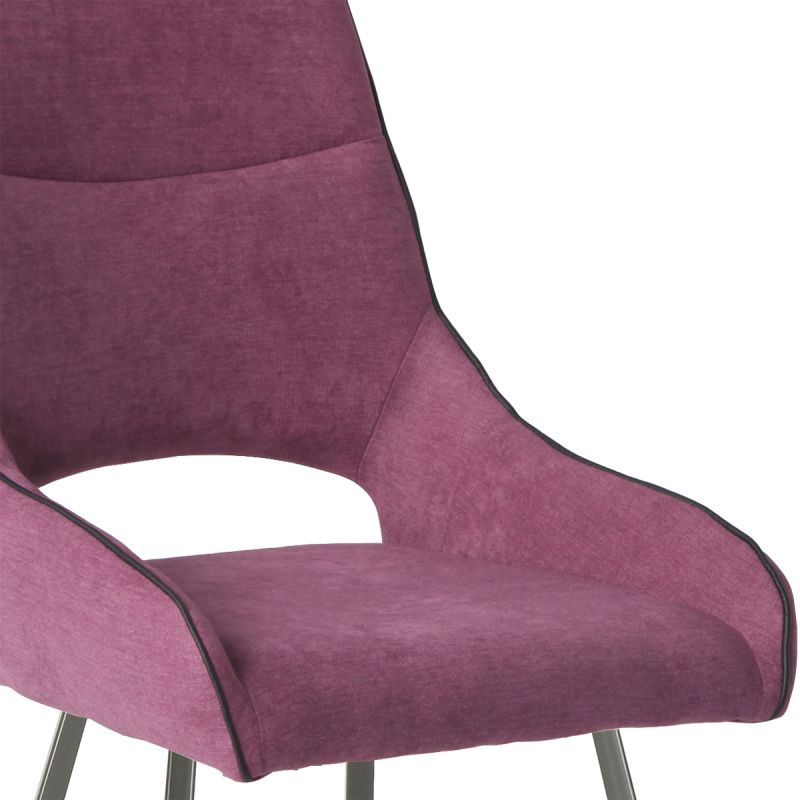 Housse de chaise - Coussin de chaise 40x40 Uno couleur Noa Violet