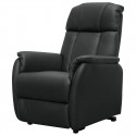 TAMISE - Fauteuil Relax et Releveur Electrique Cuir Noir