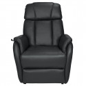 TAMISE - Fauteuil Relax et Releveur Electrique Cuir Noir