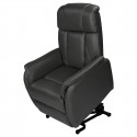 TAMISE - Fauteuil Relax et Releveur Electrique Cuir Noir