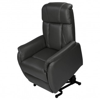 TAMISE - Fauteuil Relax et Releveur Electrique Cuir Noir