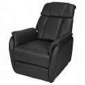 TAMISE - Fauteuil Relax et Releveur Electrique Cuir Noir
