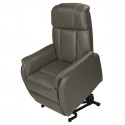 TAMISE - Fauteuil Relax et Releveur Electrique Cuir Taupe