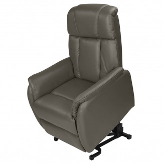 TAMISE - Fauteuil Relax et Releveur Electrique Cuir Taupe