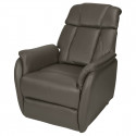 TAMISE - Fauteuil Relax et Releveur Electrique Cuir Taupe