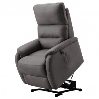ADRIA - Fauteuil Relax et Releveur Electrique Tissu Gris