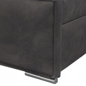 NALA - Lit-Coffre Boxspring 180x200cm Simili Cuir Marron