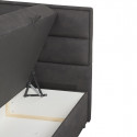 NALA - Lit-Coffre Boxspring 180x200cm Simili Cuir Marron