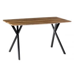 CATUS - Table Repas Rectangulaire 140cm Plateau Aspect Bois