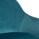 JARID - Lot de 2 Chaises Pieds Métal et Tissu Bleu