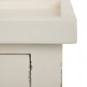 DIANA - Console 1 Tiroir Bois Aspect Vieilli Blanc Cassé