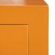 LAZIE - Meuble Bas 2 Portes Coloris Orange et Motif Floral