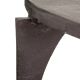 GOSTA - Table Basse Ronde en Aluminium laqué noir
